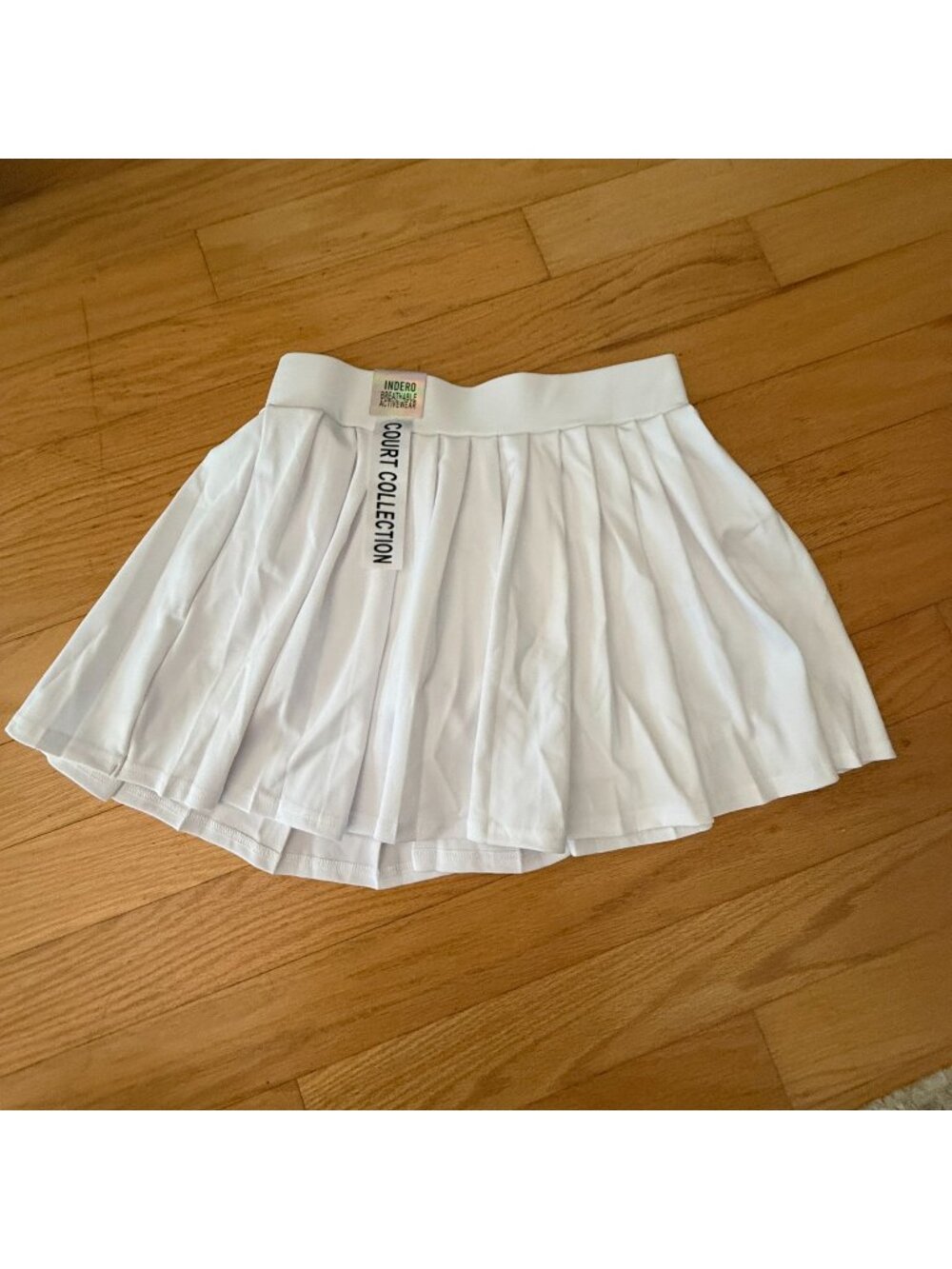 NEW Indero Skort Womens Large White Court Collection Pickle Ball Skirt Shorts‎ L